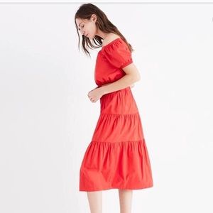 NWOT Madewell red bistro skirt